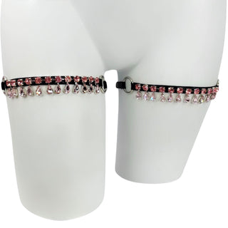Glitter Pink Leg Garters
