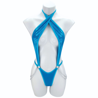 Blue Lagoon Cutout Bodysuit