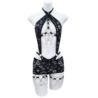 Black Celestial Cutout Bodysuit