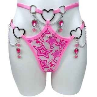 Pink Disco Cut Out Bottoms