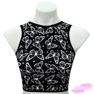 Noir Butterfly Crop Top
