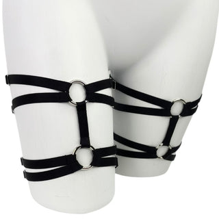 Onyx Leg Garters