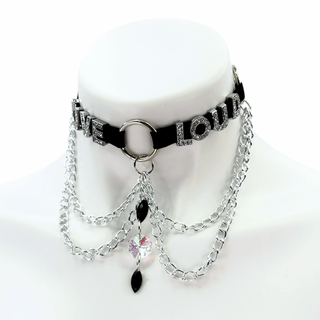Rhinestone Word Choker
