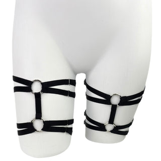 Onyx Leg Garters