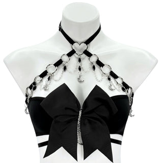 Black Bow Mini Bandeau Top