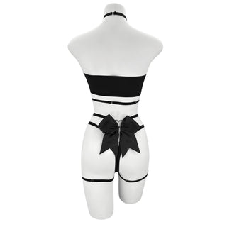 Black Bow Cut Out Bottoms