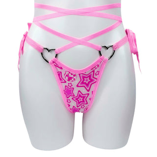 Pink Disco Strappy Bottoms