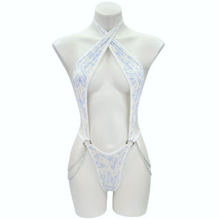 Crystal Wings Cutout Bodysuit