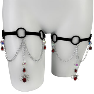 Crimson Leg Garters