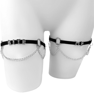 Custom Word Leg Garters