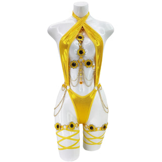 Sunflower Cutout Bodysuit