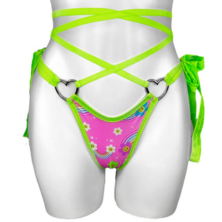 Neon Bloom Strappy Bottoms
