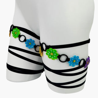 Dazzle Daisies Wrap Leg Garters