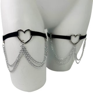 Heart Chain Leg Garters