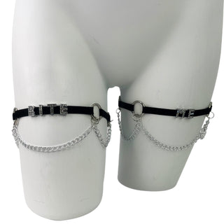 Custom Word Leg Garters