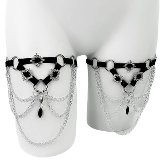 Obsidian Leg Garters