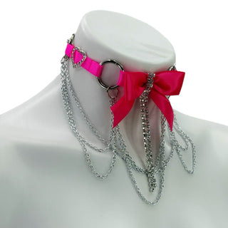 Malibu Pink Bow Choker