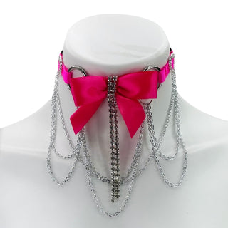 Malibu Pink Bow Choker