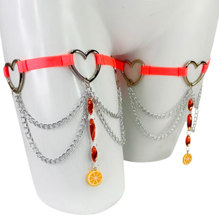 Citrus Tangerine Leg Garters