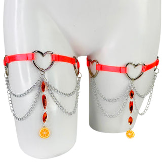 Citrus Tangerine Leg Garters