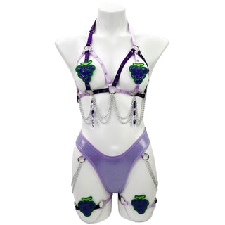 Grape Harness Bra