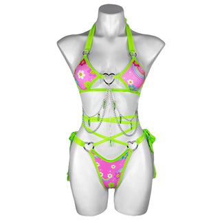 Neon Bloom Strappy Bottoms