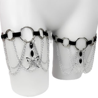 Luna Butterfly Chain Leg Garters