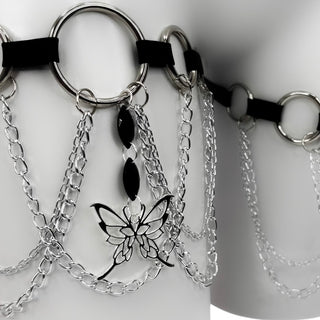 Luna Butterfly Chain Leg Garters
