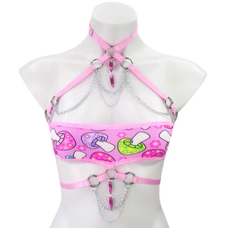 Pink Shroom Mini Bandeau Top