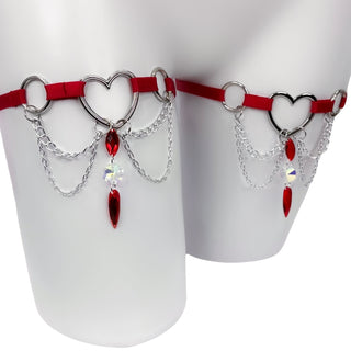 Red Heart Leg Garters