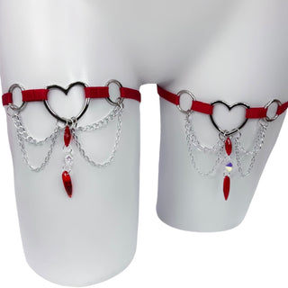 Red Heart Leg Garters
