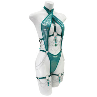 Teal Temptation Cutout Bodysuit