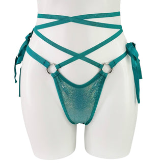 Teal Temptation Strappy Bottoms