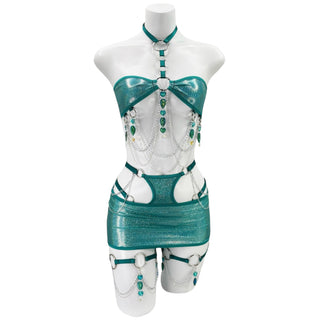 Teal Temptation Mini Bandeau Top