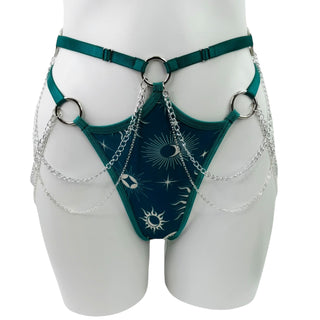 Teal Celestial Cut Out Bottoms
