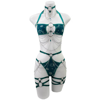 Teal Celestial Cut Out Bottoms