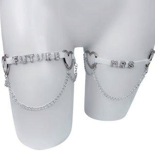 Heart Custom Word Leg Garters