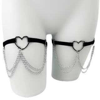Heart Chain Leg Garters Honeiibeth Heart Chain Leg Garters Honeiibeth