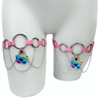 Glitter Wings Leg Garters