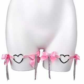 Bow Heart Leg Garters