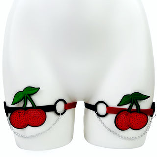 Cherry Charm Leg Garters