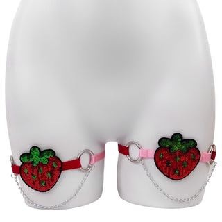 Strawberry Swirl Leg Garters