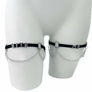 Custom Word Leg Garters