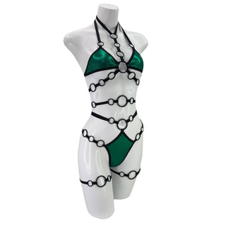 Emerald Ring Leg Garters