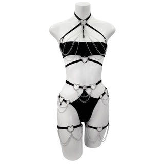 Black Heart Mini Bandeau Top