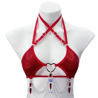 Red Heart Diamond Top