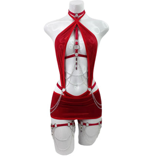 Red Hot Cutout Bodysuit
